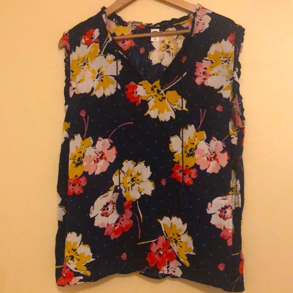 Vivid floral tank with tassels; Old Navy (L) - Picture 2 of 7